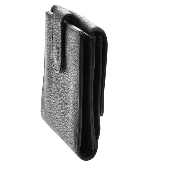 CHANEL CC Logo Compact Wallet Grained Calfskin Leather Black Vintage - Picture 3 of 16